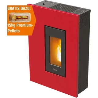 PEGASO Pelletofen Madison Stahl Bordeaux 5,3 kW mit Automatik
