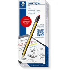 STAEDTLER Noris digital Jumbo 180J 22, EMR Stylus-Set, 1 Eingabestift mit digitalen Radierer, für digitales Schreiben, Zeichnen und Radieren auf EMR Touchscreens + 5 weitere Ersatzspitzen, 180J 22-1X