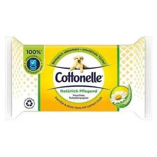 Cottonelle Feuchtes Toilettenpapier Natürlich Pflegend 1-lagig, 42 Tücher