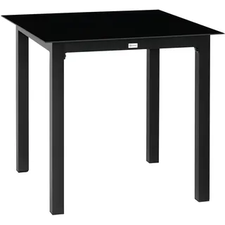 Outsunny Gartentisch 80 x 80 x 74 cm Schwarz