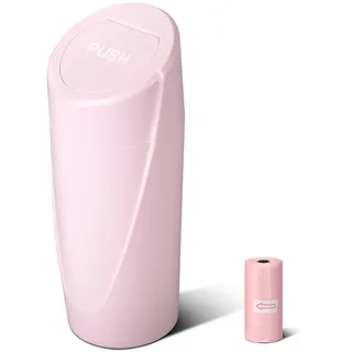 SGLRT Auto Mülleimer mit Deckel – Automülleimer Getränkehalter – Rosa Mini Mülleimer für Auto mit 20 Müllbeuteln - Auto Organizer und Aufbewahrung für Vordersitz Zubehör