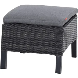 Siena Garden Hocker Taranto Matt Anthrazit inkl. Kissen 50 cm x 54 cm x 40 cm
