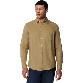 Amazon Essentials Herren Regular Fit Leinenmischgewebe Langarm Sommerhemd