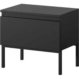 Selsey Nachttisch Beistellschrank Beistelltisch Nachtschrank Mit Schublade Schwarz Schwarze Beine Bemmi