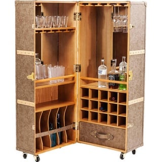 Kare Barschrank Braun, Beige, & 60x154x60 cm,