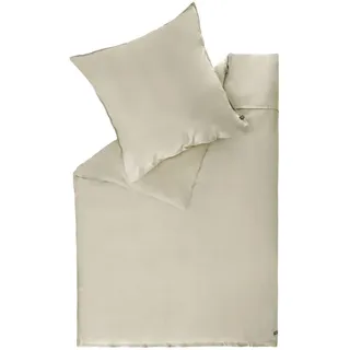 Schöner Wohnen Satin Bettwäsche PLAIN Beige - 1 Stück 155x220 cm