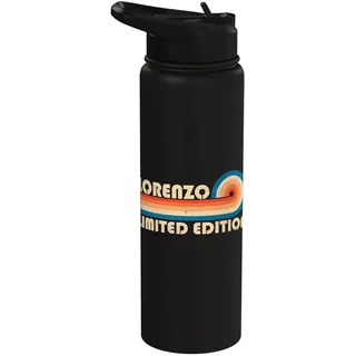 LORENZO First Name Funny Retro Vintage Birthday Stainless Steel Insulated Water Bottle