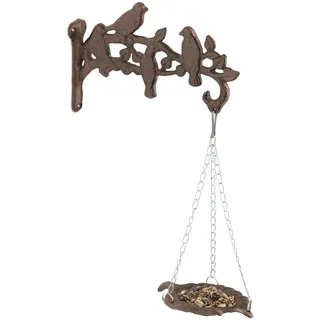 Relaxdays Vogeltränke 42 x 25 x 10,5 cm Braun