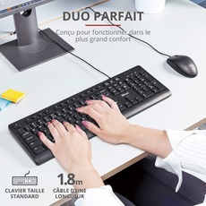 Trust Taro USB-Tastatur und Maus-Set, Französisches AZERTY-Layout