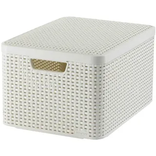 Curver Aufbewahrungsbox Rattan Style L 1-tlg. creme