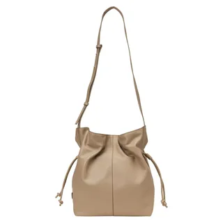 Marc O'Polo Leder Umhängetasche Schultertasche Sienna Hobo Bag Earthy Taupe - Taupe, Braun