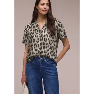 STREET ONE Bluse mit Animal Print Beige 36