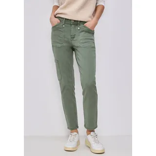 STREET ONE Cargo Jeans sage Green washed, 32,