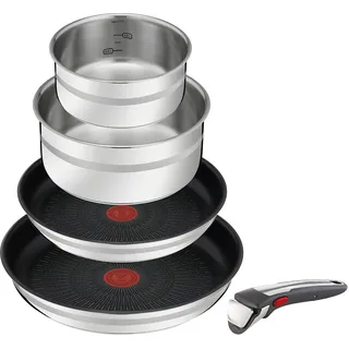 Tefal Jamie Oliver by Ingenio G6«, Pfanne + Kochtopf, Silber, Schwarz