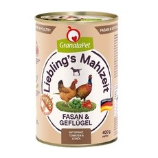 12x400g Fazan & pasăre Liebling's Mahlzeit GranataPet Hrană umedă câini