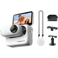 Insta360 GO 3 Action-Kit (64 GB) - Kleine & leichte Action-Kamera, vielseitig, freihändige POVs, überall anbringbar, Stabilisierung, multifunktionaler Action Pod, wasserdicht, für Reisen, Sport, Vlogs