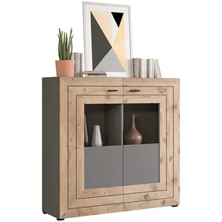 xonox.home Highboard Freno 120 x 117 x 37 cm Grau
