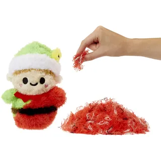 Fluffie Stuffiez Holiday Weihnachtsmann - Kleines Plüsch-Sammlerstück - Überraschung beim Auspacken - Kuschelweicher ASMR Flaum - Fidget, Basteln, Fell Abziehen - für Kinder ab 4 Jahren und Sammler