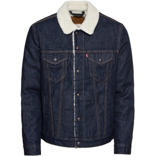 Levi's Jeansjacke in Indigoblau und Sherpa Futter-XXL