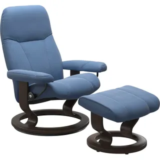 Stressless Relaxsessel "Consul" mit Classic Base, Größe M, Gestell Wenge, lazuli blau