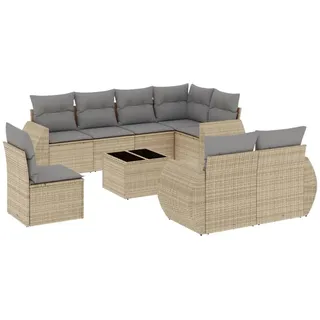 VidaXL 3221648, Hellgrau, Rattan, Gehärtetes Glas, 110 kg, Erwachsene & Kinder, 550 mm, 550 mm - Hellgrau