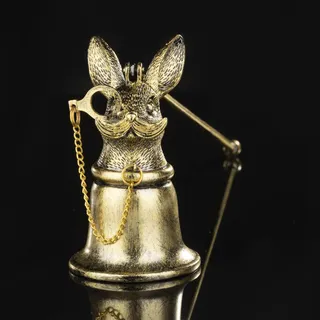 Vsosfiza Antiker Kerzenlöscher Hase – Vintage-Grau mit Brillenkette, Löschwerkzeug und Deko-Geschenk für Kerzenfans