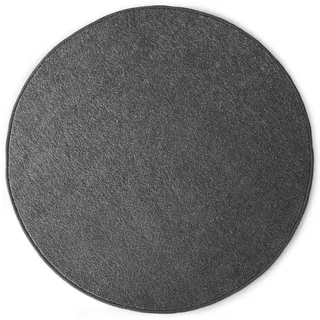KARAT Teppich rund Ø 50cm Anthrazit - Moderner Flauschiger Velours Kurzflor Teppich für Kinderzimmer - Spielteppich, Kinderteppich Krokodil