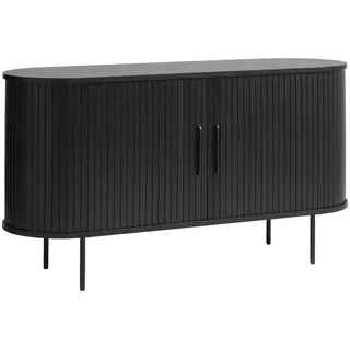 XORA Sideboard Schwarz, - 140x76x45 cm