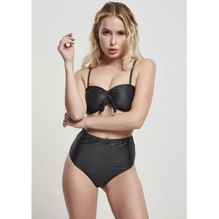 URBAN CLASSICS Ladies High Waist Balcony Bikini - Schwarz XS