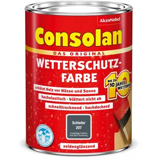 Consolan Wetterschutzfarbe Schiefer 0,75 l