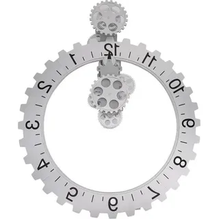Große 3D-Uhr mit beweglichem Zahnrad - Batteriebetriebene einseitige Hängeuhr - Mechanische Stundenraduhr - Große Retro-Zahnraduhr - Dekorative Wanduhr.