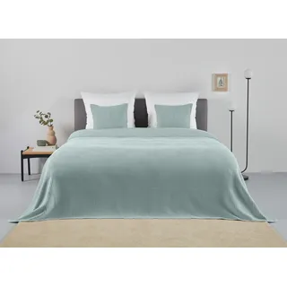 Tagesdecke OTTO HOME "Greta", seegrün, B:140cm L:200cm, Baumwolle, Tagesdecken, Tagesdecke, in Waffelpiqué Optik, viele Farben erhältlich, Decke ab 140 x 200 cm