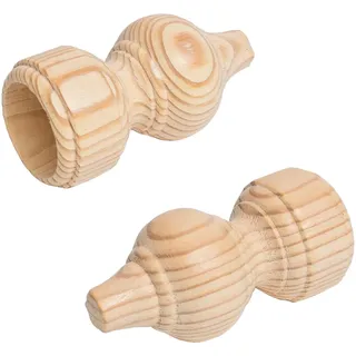 Liedeco Gardinenstangen-Endstück für Gardinenstange Ø 28 mm, beige