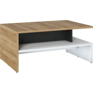 Meble Wojcik Feldmann-Wohnen Couchtisch Novena weiß Holz, 1 Fächer, Rechteckig, 100x45.5x66 cm, Wohnzimmer, Wohnzimmertische, Couchtische