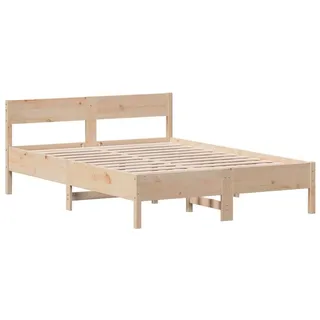 vidaXL Massivholzbett ohne Matratze 120x200 cm Kiefernholz - Braun