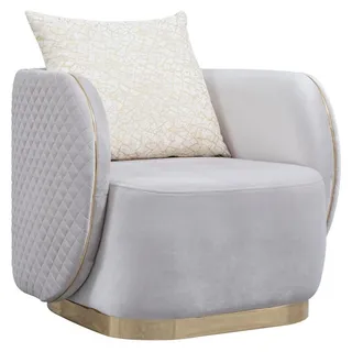 Sessel Couch Sofa Sitzer Lounge Club Polster Luxus Relax Wohnlandschaft - Grau