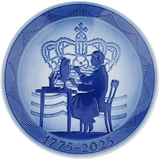 Royal Copenhagen Jubiläumsteller 1775-2025 von Allan Therkelsen aus Porzellan in der Farbe blau, Durchmesser: 18 cm, Einzelartikel, 1074930