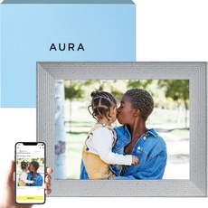 Aura Mason Luxe Intelligenter digitaler Bilderrahmen 9,0 Zoll HD WLAN Cloud Digitaler Fotorahmen, Kostenloser unbegrenzter Speicherplatz, Fotos von überall aus senden – Sandstone