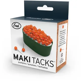 Genuine Fred Maki Tacks Sushi Pinnnadeln Reißzwecken und Halter, Kunststoff, rot