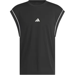 adidas Herren Basketball All World Sleeveless Tank Shirt, Black/Black, L Tall
