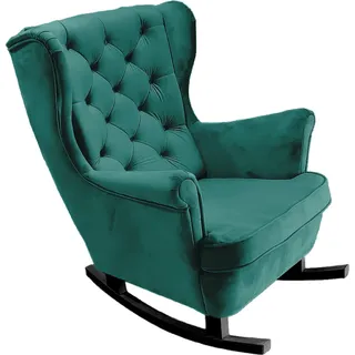 DomoHome Relaxsessel Armlehnensessel Armlehnen Fernsehsessel Loungesessel Polstersessel Couchsessel Armsessel Chair Wohnzimmersessel Ohrensessel | 102x81x95cm | Green_29851 - Grün