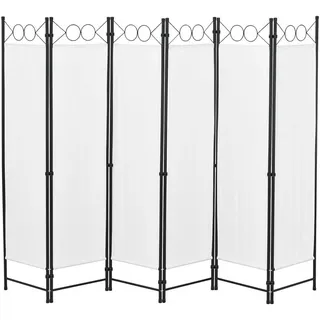 [en.casa] Sichtschutz Saragossa , Weiß , Metall , 240x2 cm , Sonnenschutz, Sichtschutz