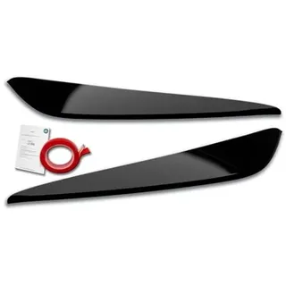 RDX Racedesign Scheinwerferblenden kompatibel mit BMW 1er (F40) 2019- (ABS Glänzend Schwarz)