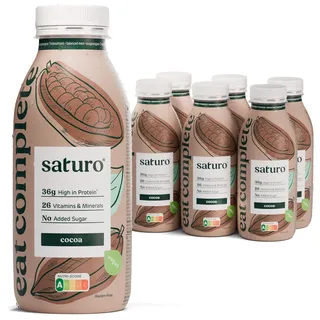 Saturo Trinknahrung Vegan Kakao | Astronautennahrung Mit Protein Trinkmahlzeit Nährstoffen 2400 ml