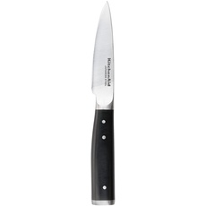 KitchenAid Gourmet Schälmesser, scharfe Klinge aus hochwertigem japanischem Kohlenstoffstahl, Schwarz, 9 cm / 31⁄2 Zoll
