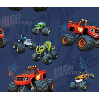 Wirth Vorhang »Trucks«, (1 St.), Nickelodeon Wirth dunkelblau 245 cm