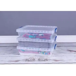 Really Useful Box Aufbewahrungsbox 38,3 x 46 x 11,3 cm 3-tlg. transparent