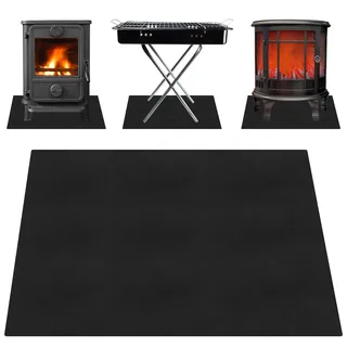 HIULLEN Feuerfeste Kaminmatte, 50x50 cm Funkenschutzplatte für Kaminofen | Feuerfeste Unterlage,Kaminbodenplatte Feuerfeste Bodenschutzmatte für Kamine Matte zum Schutz des Bodens Vor Funken