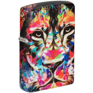 Zippo Sturmfeuerzeug - Lion, 540°, Color Image - Nachfüllbar - Wiederverwendbar - Windfestes Design - Geschenkbox - Made in USA