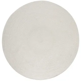 Steffensmeier Handwebteppich 150/150 cm Bali Plain , Hellblau , Naturmaterialen , Rund , 150x150 cm , für Fußbodenheizung geeignet , Teppiche und Böden, Teppiche, Webteppiche